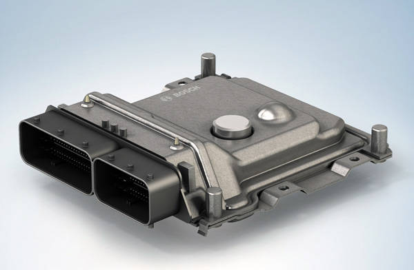 ボッシュ製のディーゼル・エンジン用のエンジンコントロール･ユニット（ECU)。画像は最新仕様のユニット