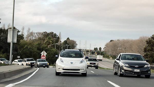 EVのリーフをベースとした日産の自動運転実験車