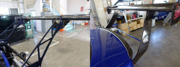 The left is 2018 specification. The right is 2017 specification. They say that the rear load is sufficient even when the height of the wing is suppressed