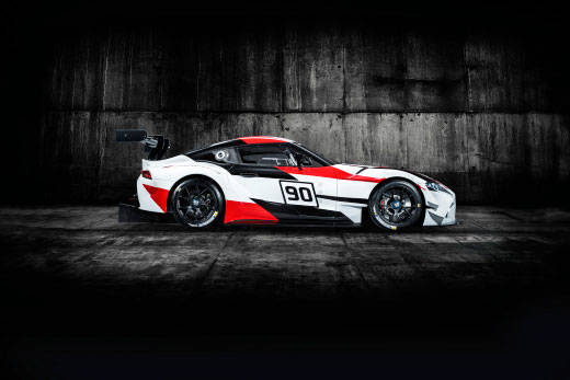 ジュネーブモーターショー　トヨタ　GR Supra Racing Concept　サイドビュー