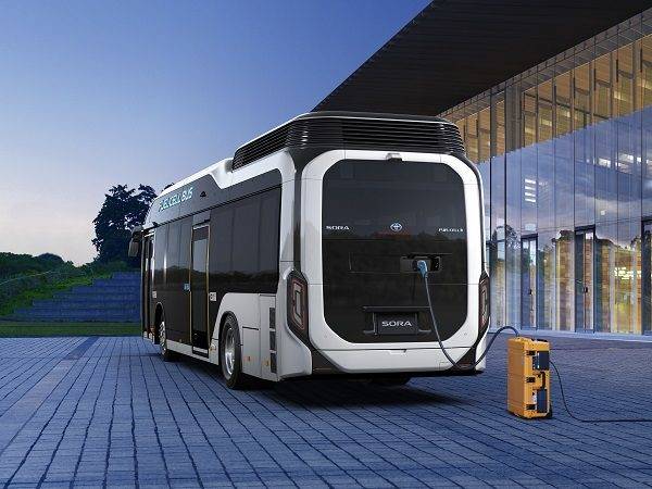トヨタ　FCバス　SORA　電源車使用イメージ