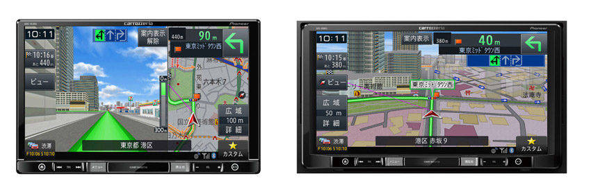  「AVIC-RL902」（左）と「AVIC-RQ902」