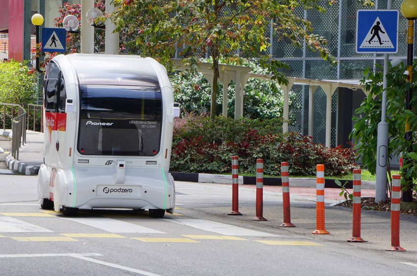 Ngee Ann Polytechnic構内での自動運転実証実験