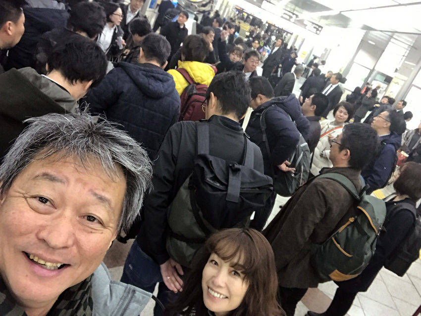 名古屋駅での編集長&藤本さん