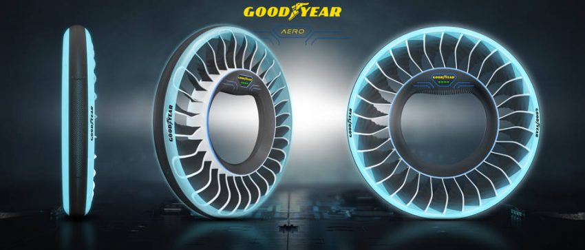 ジュネーブモーターショー2019 グッドイヤー、ドローン自動車専用タイヤを発表