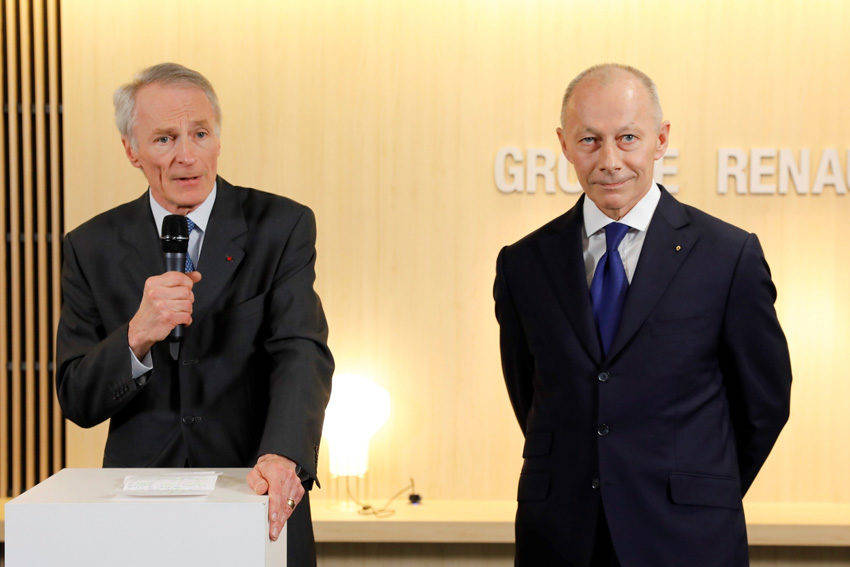 ルノーのジャンドミニク・スナール会長（左）とティエリー・ボロレCEO