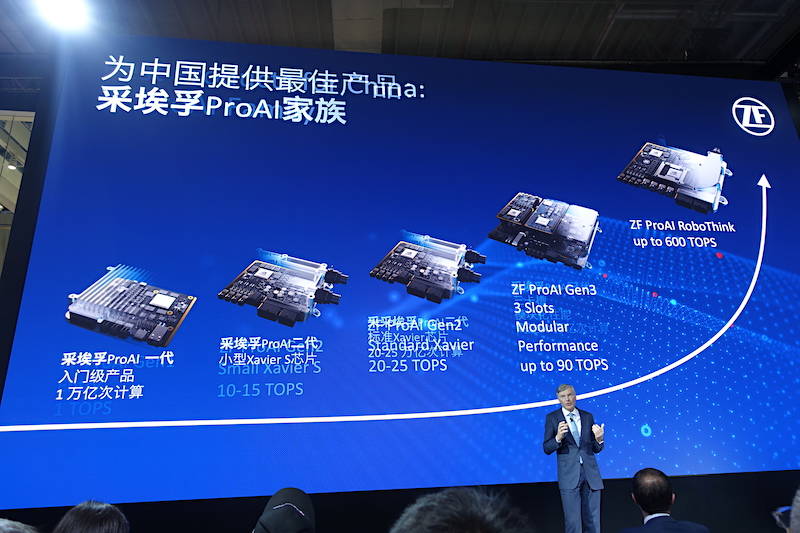 プレスカンファレンスで中国は進化のスピードが速いがZFの開発も速いとシャイダーCEO
