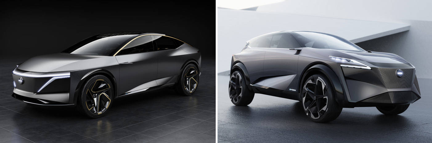 EVコンセプトカーの「IMs」（左）と「IMQ」