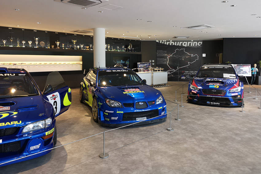 歴代のラリー車やニュルブルクリンク24時間レース出場車も展示