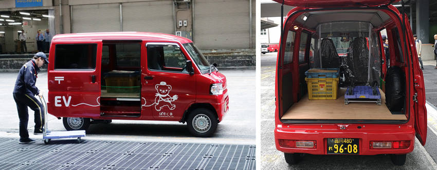 日本郵便に三菱の軽・電気自動車「ミニキャブ ミーブ バン」を1200台納入