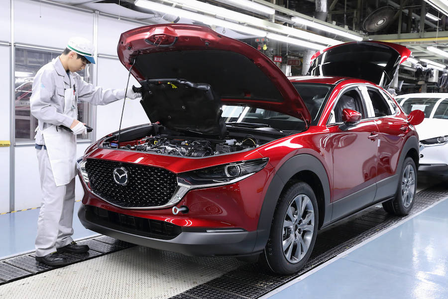 マツダの本社広島にある宇品第1工場でCX-30は生産される