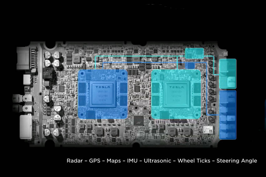 レベル5の自動運転にも対応できるというテスラ・オリジナルの統合ECU