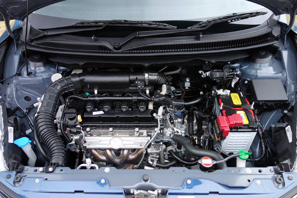 K12C型デュアルジェット･エンジン。1.2L･4気筒で91ps/118Nmを発生