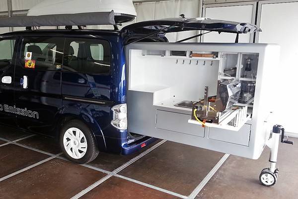 e-NV200の電力を活用したキッチンカーという提案もあった