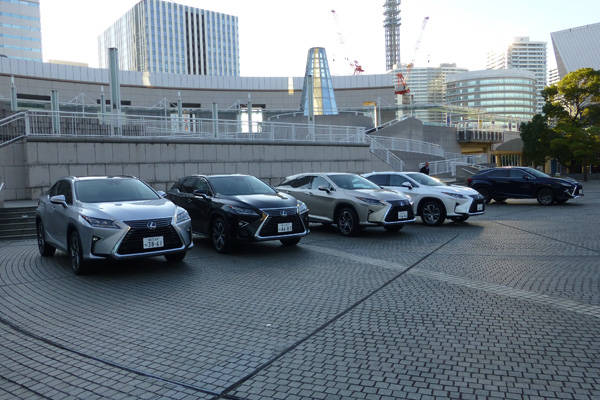 試乗会ではテスト用の新型車が集められる