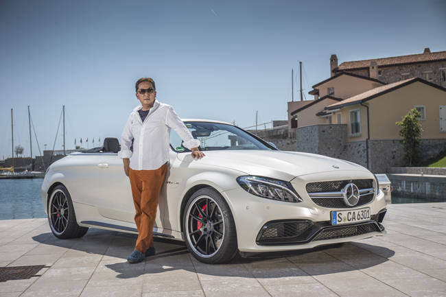 AMG C63カブリオレと清水和夫氏