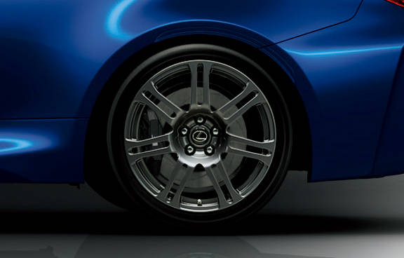 RC F フロント 255/35ZR19＋リヤ 275/35ZR19タイヤ＆鍛造アルミホイール（BBS製・7本スポーク）