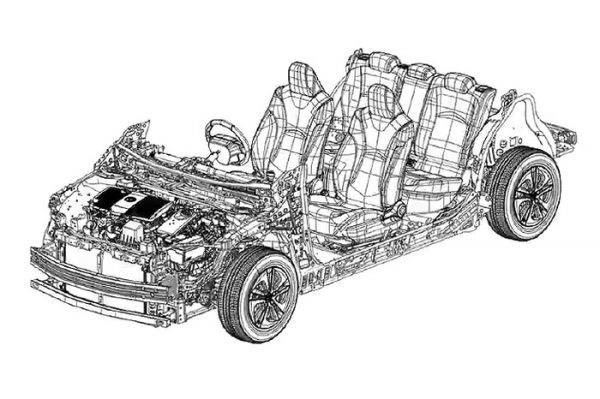 トヨタのTNGA-C。「C」はセグメント用を意味する