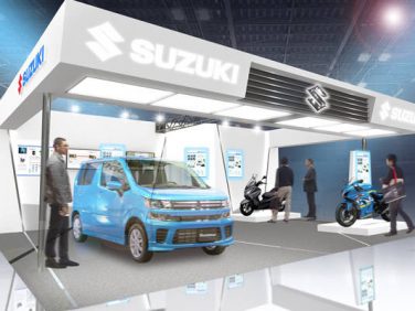 スズキ 人とくるまのテクノロジー展に四輪車、二輪車、船外機を出展