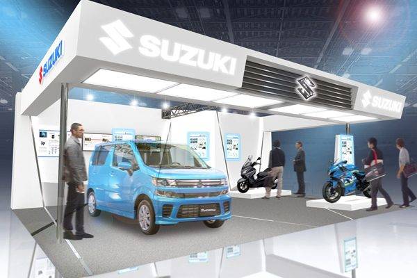 スズキ 人とくるまのテクノロジー展に四輪車、二輪車、船外機を出展