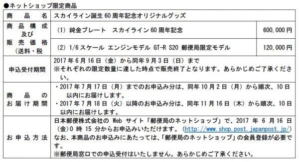 スカイライン誕生60周年オリジナルグッズコレクション ネットショップ限定商品