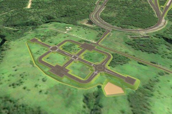 交差点のある市街地を再現するコース（予想図）