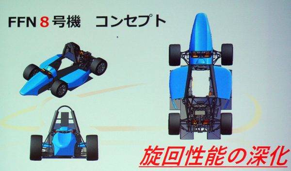 第15回 全日本学生フォーミュラ大会 日本自動車大学校チームのマシンFFN8号機 コンセプト