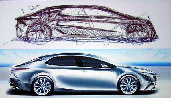 トヨタ 新型カムリ デザインスケッチ