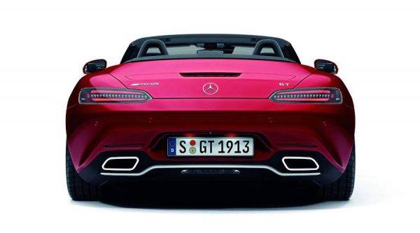メルセデスAMG GTロードスター　3面図後ろ