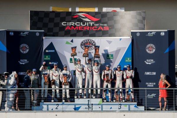 WEC2017第6戦　サーキット・オブ・ジ・アメリカズ6時間レース　ポディウム