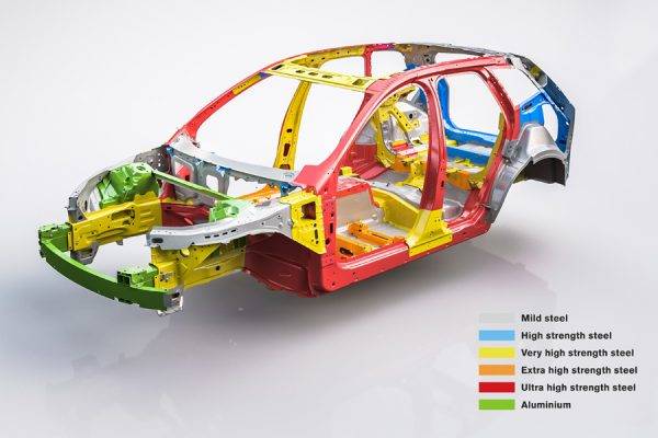 ボルボ　新型XC60を発売　ボディ部材使用部位イラスト