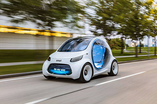 東京モーターショー2017　smart vision EQ fortwo　走行イメージ