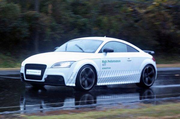 シェフラー　48Vマイルドハイブリッド　試乗　アウディTTベースの高性能48Vコンセプトカー