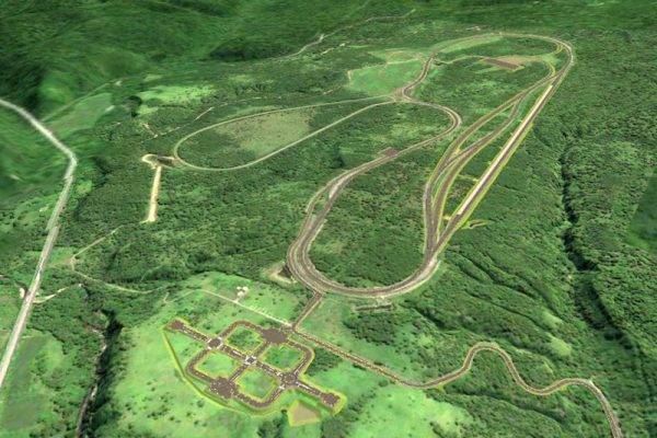 スバル　美深試験場　空撮風景