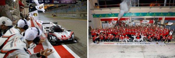 WEC2017　バーレーン6時間レース　ポルシェ919ハイブリッド　2位になった2号車　年間チャンピオン