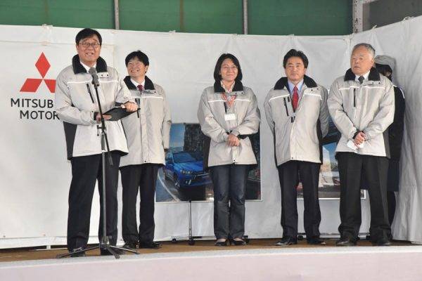 三菱　RVR　水島製作所に生産を移管　セレモニー　益子社長
